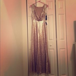 Gold sequin gown